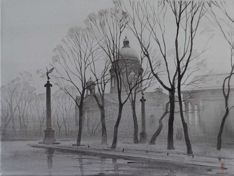 Невский. Мокрый. Пустой